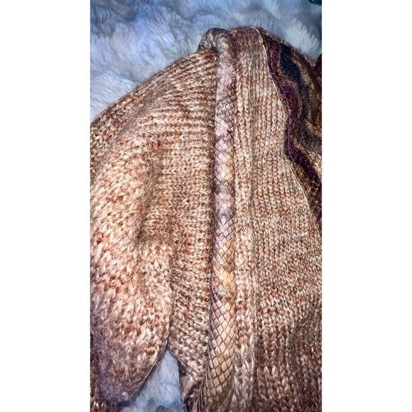 Rare VINTAGE Steven Shatz Wool And Snake Leather Sweater - Picture 13 of 16